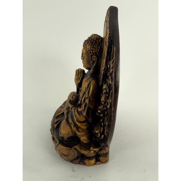 Buddha Statue Sitting with Hand in Fearlessness Position 5" Zen Meditation Altar - Picture 4 of 5